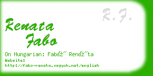 renata fabo business card